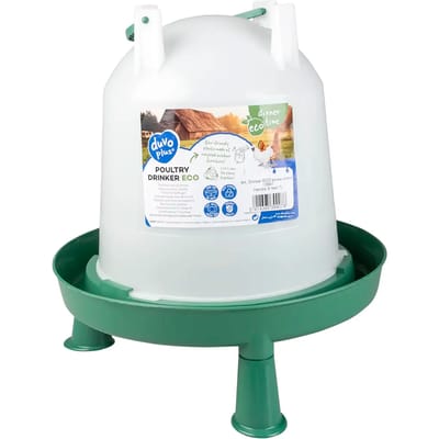 Duvoplus - Voersilo - Kip - Drinkklok Eco Schroef Met Handvat & Pootjes 3l Groen - 1st