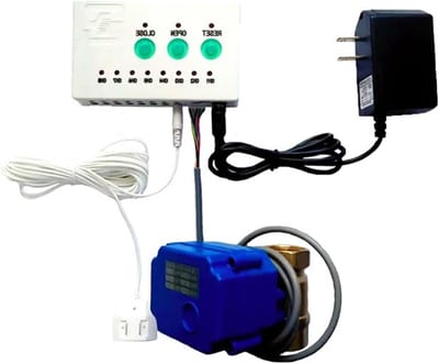 Elektrisch Balventiel - Automatisch Afsluitventiel - Wateroverlast Voorkomen - Met Waterdetectie - 3/4 Inch - Grijs