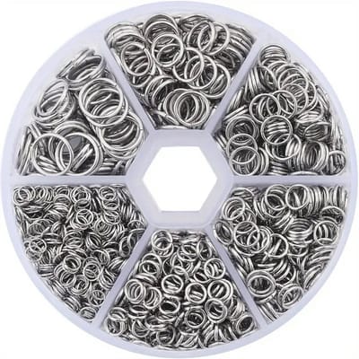 Ringetjes Sieraden Maken - 880 stuks Zilver & Buigring - 6 Maten van 4 tot 9 mm - Kasey