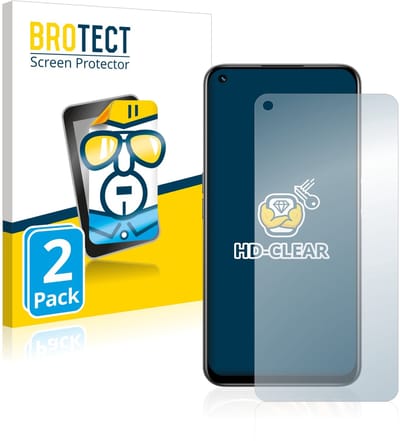 BROTECT - Screenprotector voor realme 8i - Folie Beschermfolie transparant 2 Stuks