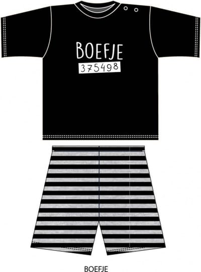 Fun2Wear - Boefje Shortama Baby | Zwart - Katoen - Maat 74