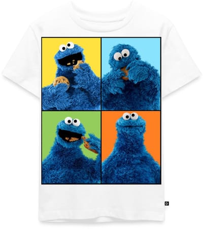 Sesamstraat Koekiemonster Kunst Premium T Shirt Kinderen
