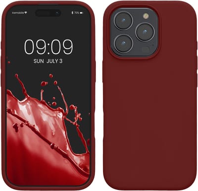 kwmobile telefoonhoesje geschikt voor Apple iPhone 16 Pro Max - Hoesje met siliconen coating - Smartphone case in wijnrood