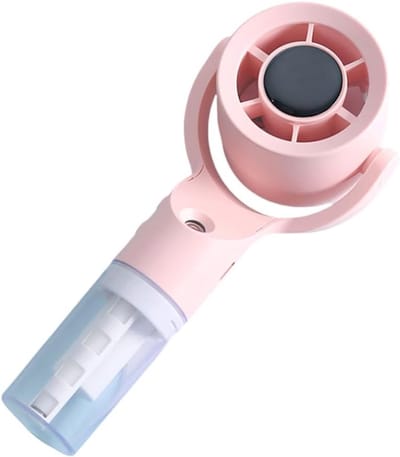 VHV-Draagbare Handventilator met Watervernevelaar - Stille Nevelventilator met USB Oplaadfunctie - Spray Ventilator met 3 Snelheden voor Festival, Strand en Reizen - Mini Ventilator - Roze