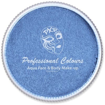 Aqua schmink metallic blauw