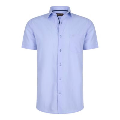Cappuccino Italia - Heren Overhemden Palermo - Blauw - Maat L
