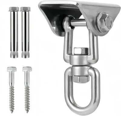 Schommelhaken set - Ophanghaken muuranker - Veilig ophangen - Stil zwenkframe - 2 stuks - Zilverkleurig