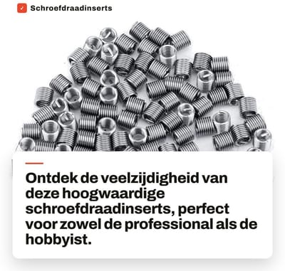 Dailygoods- Schroefdraadinserts 100 Stuks - Roestvrij Staal SS304 - M4 0,7 1D/1,5D/2D/2,5D/3D - Spiraaldraad - Helical - Inbouwlengte 4-12 mm - Draadinzetstukken