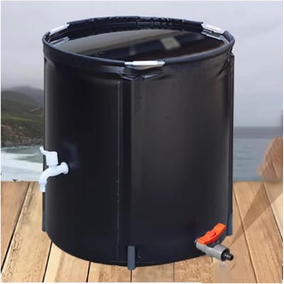 Opvouwbare Regenton - Wateropslag Tank - Tuin Irrigatie - Lekvrij Geïntegreerd Ontwerp - 500 Liter - Zwart