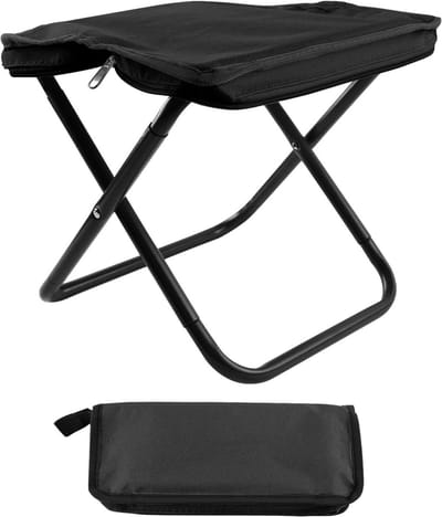 Draagbare Opvouwbare Campingstoel met Opbergzak, Lichtgewicht Mini Stoel voor Reizen, Hiking, Tuin en Barbecue, Ideaal voor Buitenactiviteiten