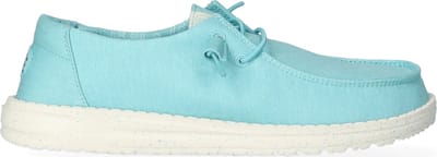 HEYDUDE - Wendy Canvas Dames Instappers Turquoise - Maat 36