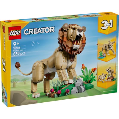 LEGO Creator LEGO® CREATOR 31386 3-in-1 set wilde dieren: Leeuw, Löwin of 2 leeuwenjongen voor het bouwen, spelen en tentoonstellen