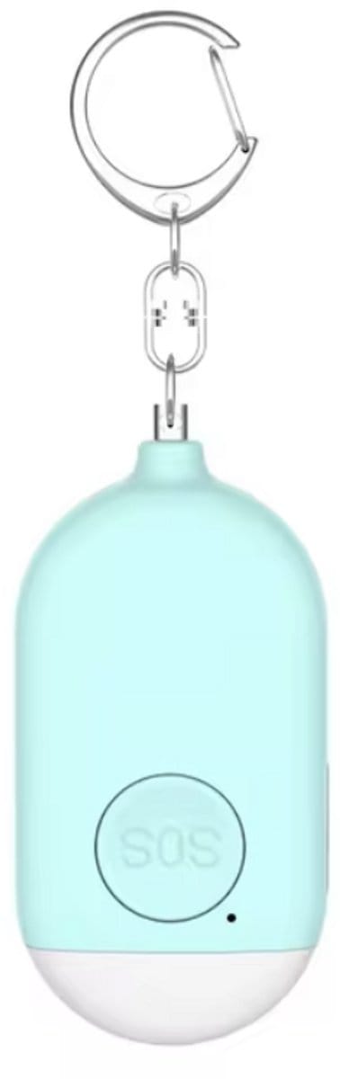 New Age Devi - Persoonlijk alarm - 130 DB - zelfverdediging - LED lamp - noodsignaal - Sleutelhanger - Blauw
