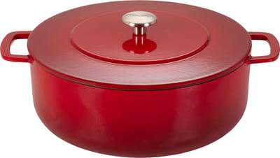 Combekk Gietijzeren Braadpan Ø28cm - 100% Gerecycled - PFAS vrij - Geschikt voor Inductie - 5,3L - Cherry