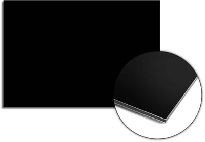 KitchenArt - Pure Black Spatscherm - 80x55 cm - Spatscherm Achterwand Keuken - Spatwand Keuken