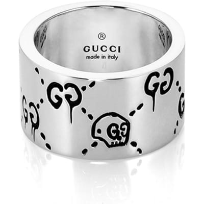 Gucci Ybc455319001  455319 J8400 0701  Geest Schedel 12mm Zilveren Ring YBC455319001 (11) white
