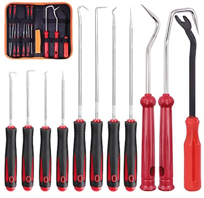 Heavy Duty Haak Tool Set - 11 Stuks, Ergonomische Handvatten, Ideaal voor Automotive Onderhoud