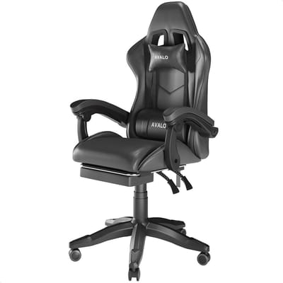 Avalo Gaming Stoel - Gamestoel Ergonomisch Verstelbaar - Bureaustoel - Gaming Chair voor Bureau - Zwart