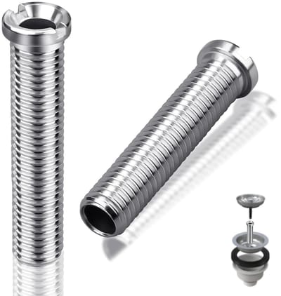 2 Stuks Keukenafvoerzeef met Schroef 70mm - M12 Afvoerplug voor Keuken en Badkamer