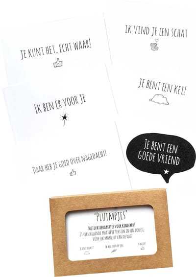 Motivatiekaartjes voor kinderen - Complimenten Kaartjes - 25 stuks - Liefsoppapier