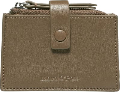 Marc O'Polo Leren Portemonnee Carina Zip Wallet Dark Walnut Bruine