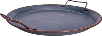 QUVIO Rond dienblad vintage met handvatten - Serveerschaal - Decoratieve dienbladen - Kaarsenplateau - Landelijk - Rustiek