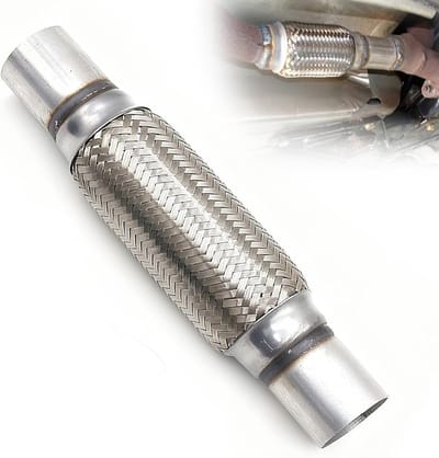 Flexibele Uitlaatpijp 50 x 150 x 250 mm, RVS Golfbuis, Dubbel Gewikkeld, Geluiddempende Reparatietube voor Auto's en Motoren