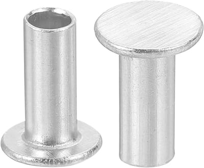 Halfronde Klinknagels - Aluminium Bevestigers - Industriële Montage - Gedeeltelijk Holle Schacht - 5 mm x 12 mm - Zilver