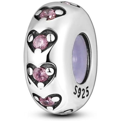 Charms Écarteurs en Silicone Couleur Cuivre et Or Bouchon Écarteur en Silicone Charme Compatible Bracelet Mula Authentique Bijoux DIY white
