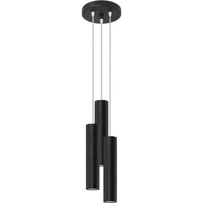 Sollux Lighting Hanglamp Lagos - GU10 - zwart - staal - 110x20x20cm