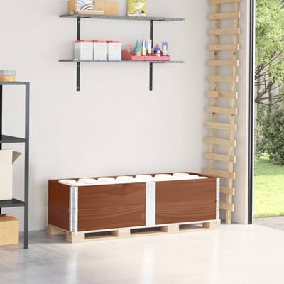 vidaXL Palletopzetranden 2 st 150x50 cm massief grenenhout bruin