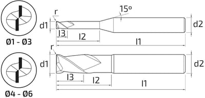 Metaal Frees - Metaalbewerking Tool - Materiaal Bewerken - Diamant Gecoat - 6mm Diameter - Zilverkleurig