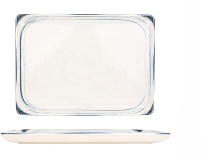 Kütahya Porselen Serveerschaal - Frame - Porselein - 30x22 cm - set van 2
