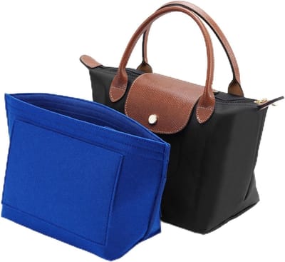 Multi-Pocket Handbag Organiser van Vilt voor Shopping Bags - Ideaal voor Moeders, Ruimtebesparend en Praktisch in Donkerblauw