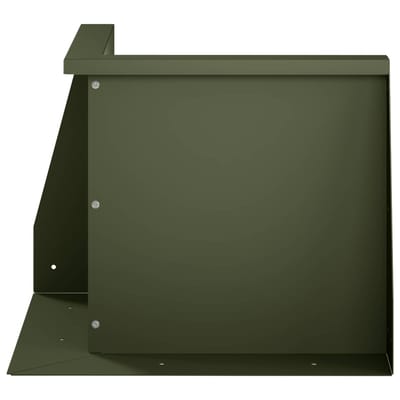 vidaXL - Keermuur - 2 - st - 50 - x - 50 - x - 30 - cm - Staal - Olijfgroen