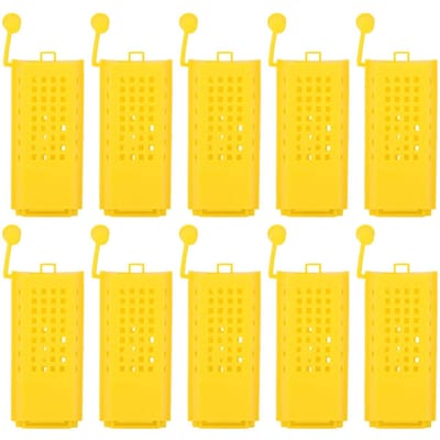 10 stuks Plastic Koninginnenkooien Transport Vanger Imker Imkerij Gereedschap yellow