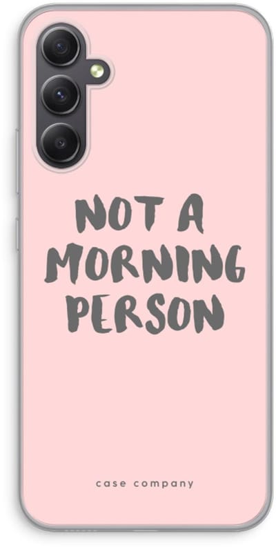 Case Company® - Hoesje geschikt voor Samsung Galaxy A34 hoesje - Morning person - Soft Cover Telefoonhoesje - Bescherming aan alle Kanten en Schermrand