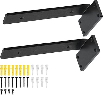 Set van 2 stevige plankdragers voor zwevende planken, 5 mm dik, met een draagkracht van 45 kg, wandhouders voor een moderne inrichting, 30,5 cm lang