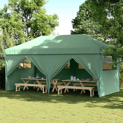 Opvouwbare Partytent - Pop-up Paviljoen - Buitenfeesten Organiseren - Met Afneembare Zijwanden - Niet Gespecificeerd - Groen