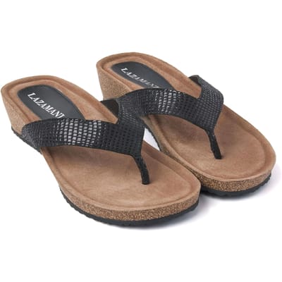 Lazamani - Dames Slippers 75.485 Black - Maat 37