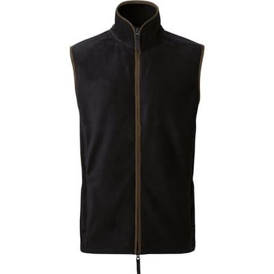 Premier Heren Artisan Fleece Gilet (Zwart/Bruin)