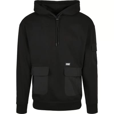Urban Classics - Commuter Hoodie/trui - S - Zwart