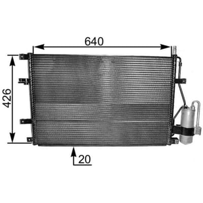 Condensator, airconditioning MAHLE AC 227 000S