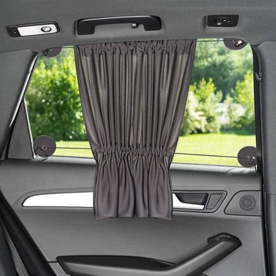 QORA® Zonnescherm Auto Baby - Zonnescherm Auto - Zonnescherm - Grijs - 65cm x 50cm x 68cm