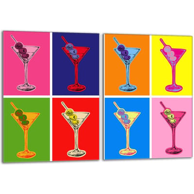 TMK ArtDeko - Beschermplaat van Gehard Glas - 40x52 cm - Veelzijdige Kleur - Hygiënisch - UV Print