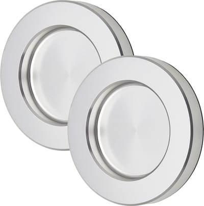 SOTECH 2s schuifdeurgreep TAYO RVS look Ø 70 x 10 mm zelfklevend (3M VHB), glasdeurgreep van aluminium, greepschaal voor glas- & kamerdeuren