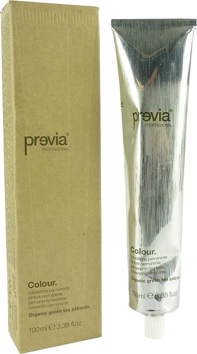 Previa Professional Colour Organic Green Tea Extracts permanente haarkleuring 100ml - 01,10 Blue-Black / Blauschwarz