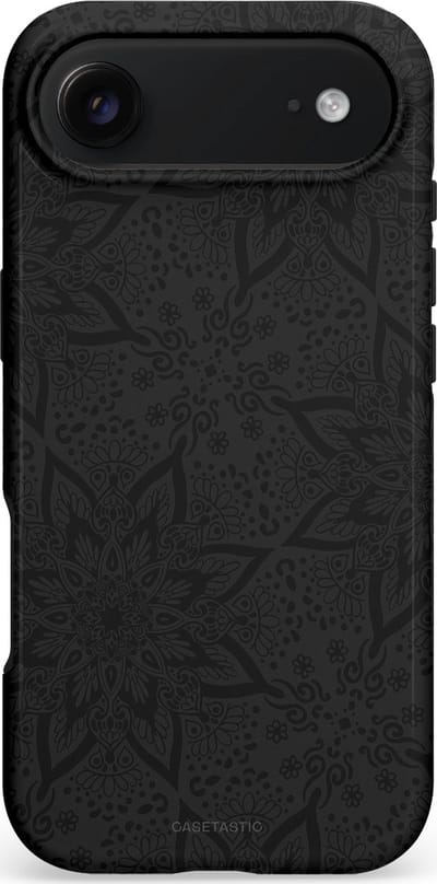 Casetastic hoesje geschikt voor Apple iPhone Air - MagSafe - Dubbellaagse bescherming - Mandala stijl - Fashion Case - Zwart