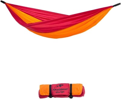 Ultralichte Hangmat - Compacte Outdoor Hangmat - Avontuurlijk Reizen - Extreem Klein Opvouwbaar - 275x140cm Ligoppervlak - Rood