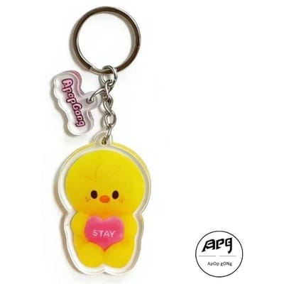 Porte-clés exclusif SKZOO × ApopGong, pour le 8ème de Stray Kids Felix yellow